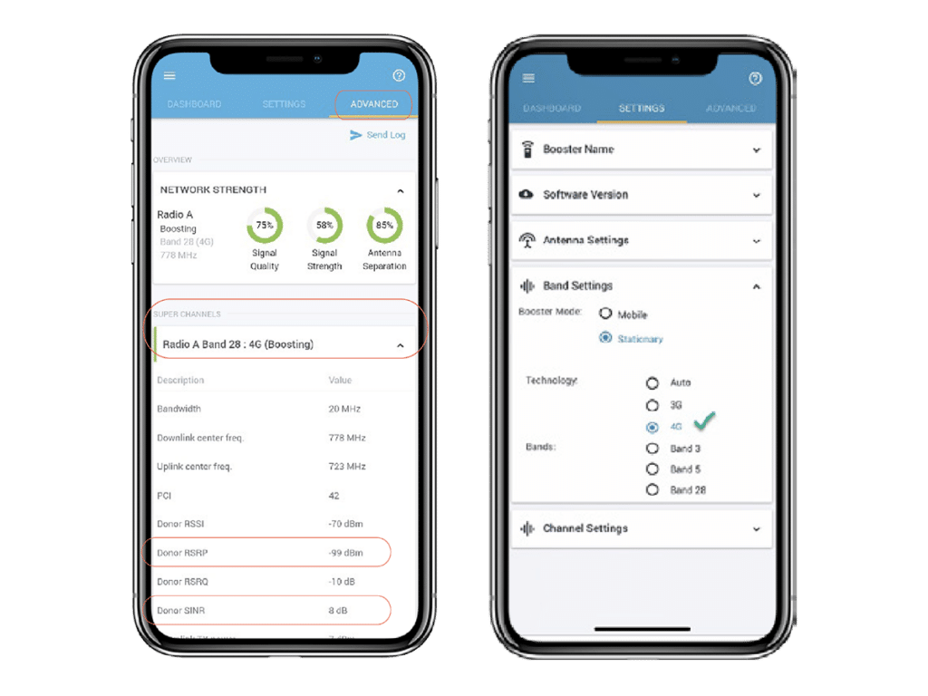 CEL-FI Wave app settings